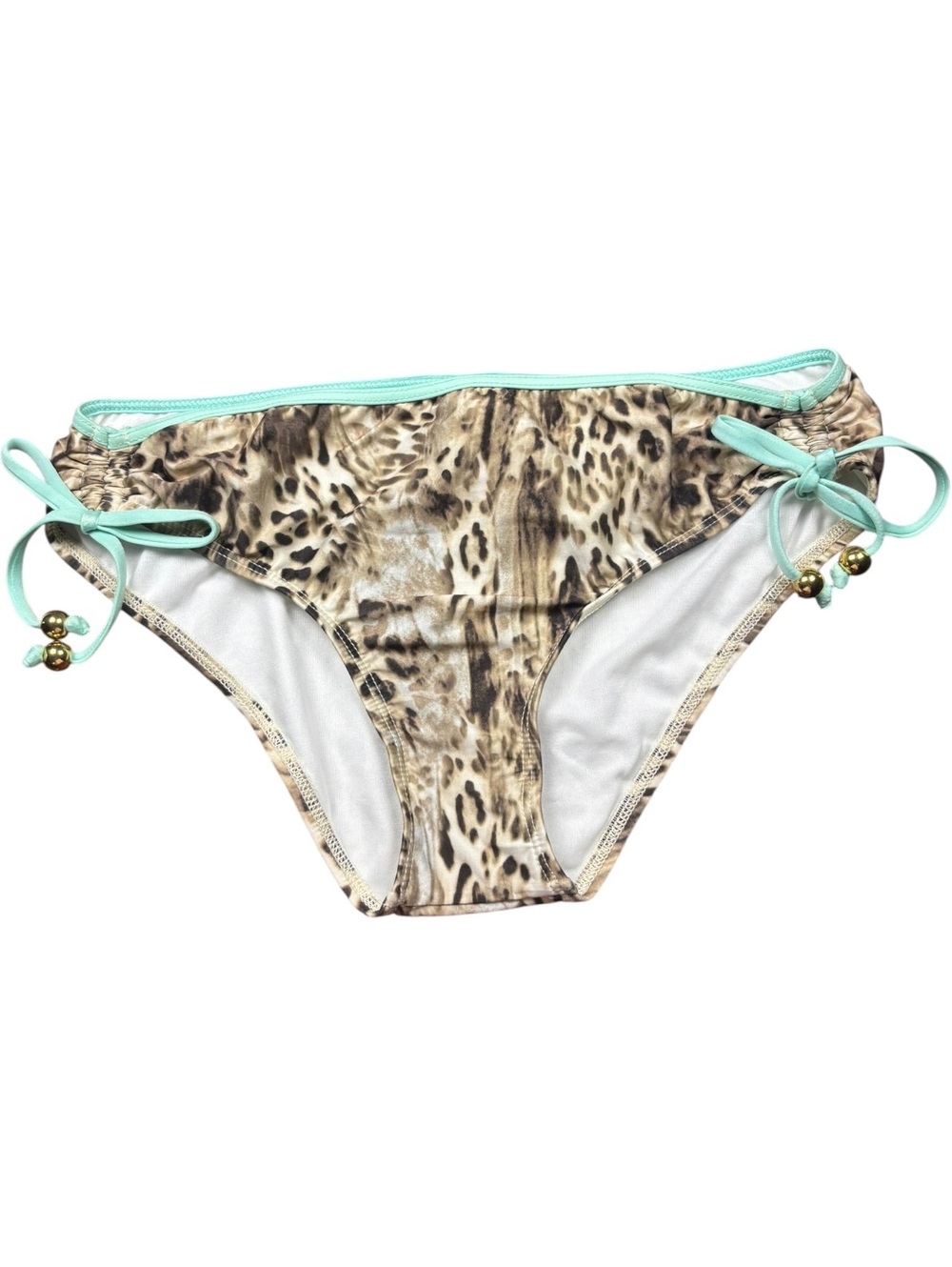 Antonio Melani Leopard Print Tunnel Tie Bikini Bottom NWT